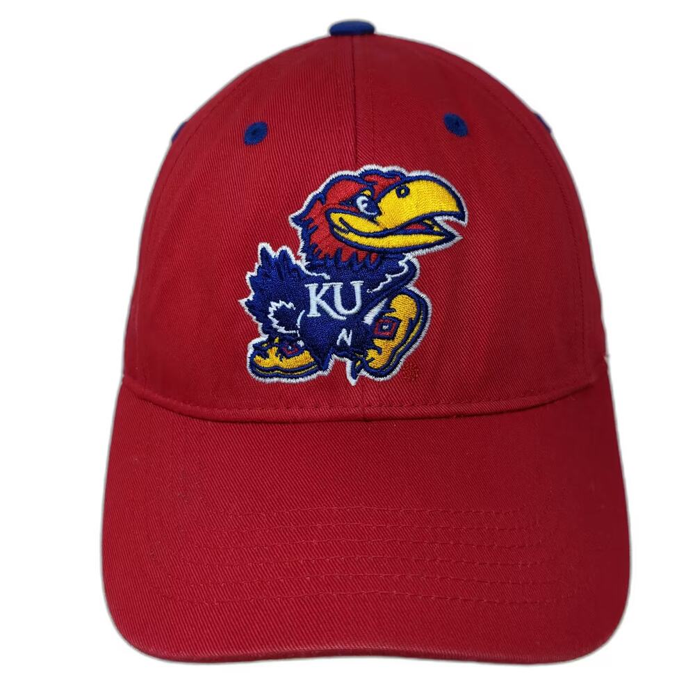 Kansas Jayhawks NCAA Captivating Headgear Cap Red Blue One Size Strapback Hat